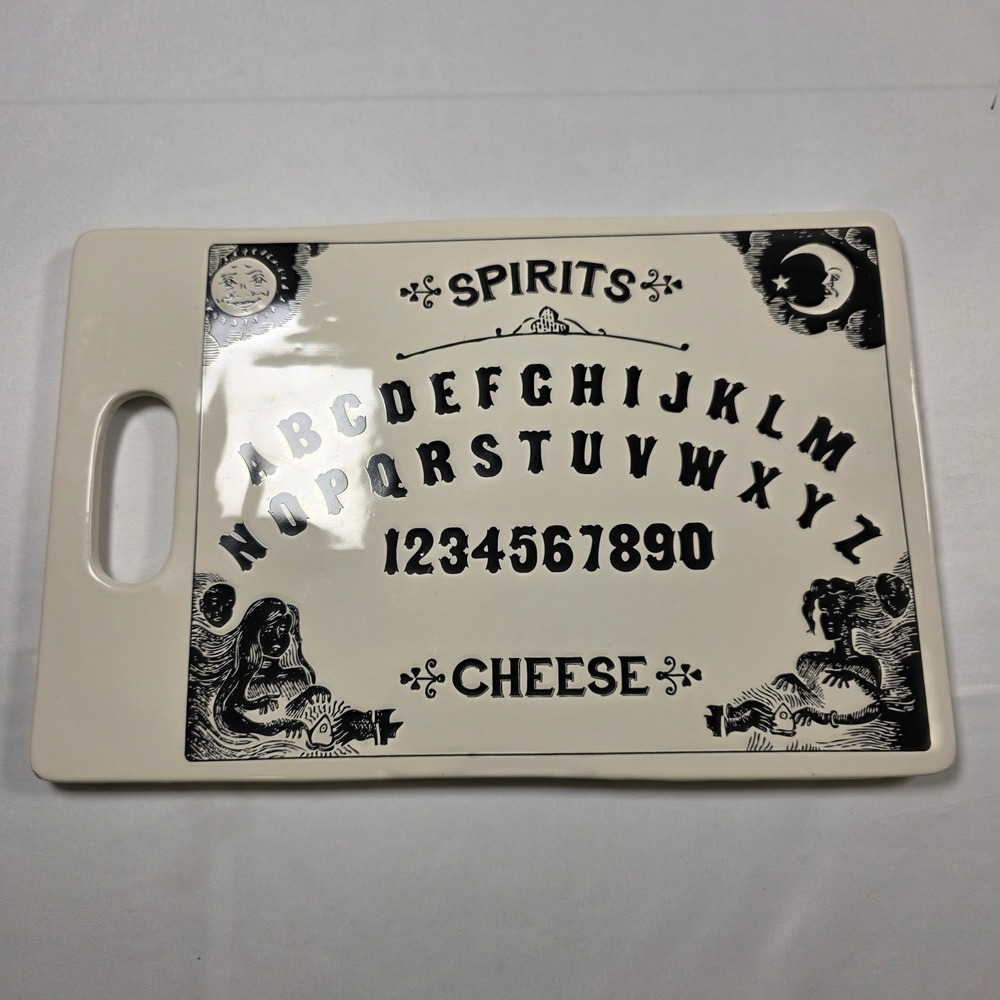 Magenta‎ Spirits Cheese Board Ouija Board Ceramic Serving Platter Goth Occult